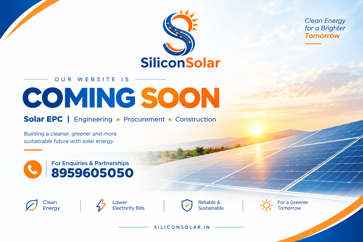 SiliconSolar - Coming Soon - Solar EPC - 8959605050